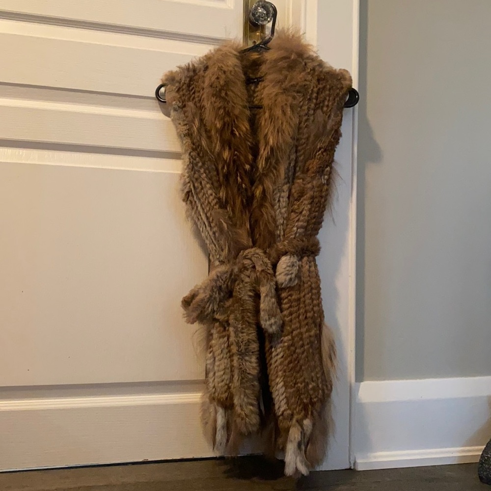 Real fur vest